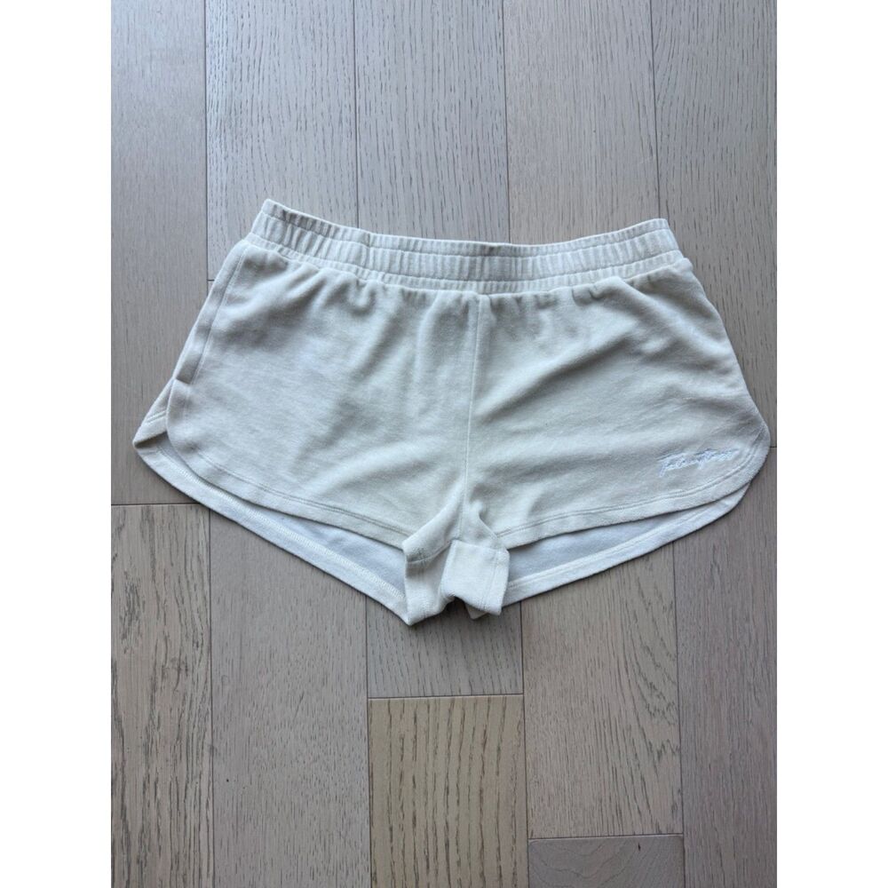 TALENTLESS Velour Feel Lounge Shorts Women’s Medium Cream Bone Soft Athleisure
